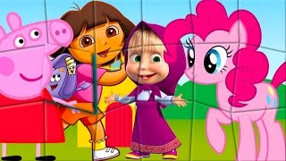 Rompecabeza My Little Pony Peppa Pig Dora Masha Puzzle Game For Kids [upl. by Mirth]