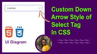 Custom Down Arrow Style Of Select Tag In CSS  HTML  Dropdown Caret Style [upl. by Ahcarb]