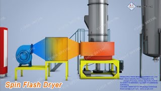 Instant Dry Spin Flash Dryer 22Kw Stainless Steel For Chemical Oxide [upl. by Anelhtac]