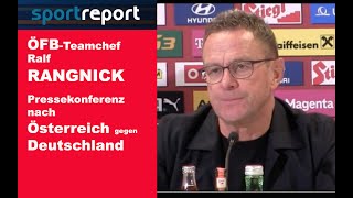 Ralf Rangnick ÖFB Teamchef  die Pressekonferenz nach dem Sieg gegen Deutschland [upl. by Kiele]