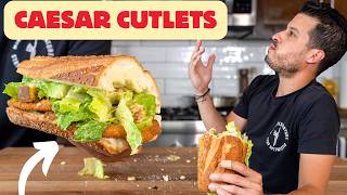 CRISPY Chicken Cutlet CAESAR Sandwich [upl. by Whang]