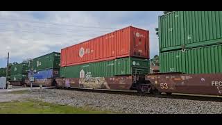 NS 282 Intermodal Taylors SC wConrail Heritage Unit leading [upl. by Favianus]