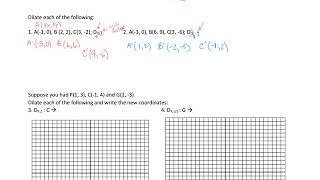 Geometry  Dilations About Origin amp Other Points [upl. by Rilda]