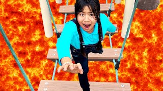 Jannie and Ellie The Floor is Lava on the Playground and More Children’s Videos [upl. by Oiramed627]