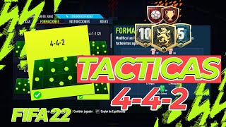 442 TACTICAS e INSTRUCCIONES FIFA 22  MEJORES TACTICAS [upl. by Aihseket]