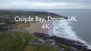 Croyde Bay Devon UK in 4K  DJI Mavic Pro [upl. by Ellekim]