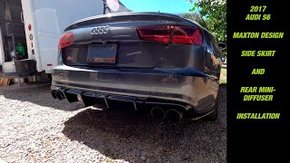 2017 Audi S6 Maxton Design Side Skirts and Rear Mini Diffuser [upl. by Asirram]