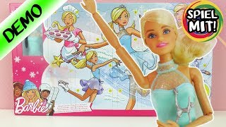 Adventskalender 2017 BARBIE  mit Puppe und 5 Outfits für Tierärztin Ski laufen Eisprinzessin [upl. by Alyahsat74]