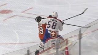 David Savard Gets Away With A Dirty Elbow On Matvei Michkov [upl. by Oina]