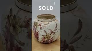 What Sold  Antique Royal Doulton Burslem Jardiniere Cream Floral Pot sp antique pottery [upl. by Akcir]