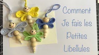 Comment je fais les Petites Libellules du Bonheur tuto libellule crochet [upl. by Uella]