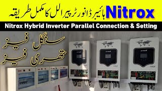 Nitrox inverter parallel connection  Nitrox parallel setting  Nitrox single phase amp 3 phase [upl. by Ailil]