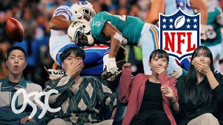 Koreans React To The Toughest NFL Hits For The First Time [upl. by Brass]