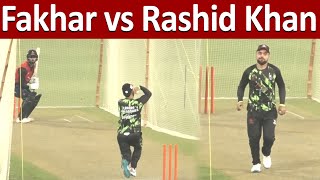 Fakhar and Rashid khan match at nets [upl. by Abie]