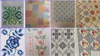 Floral cross stitch Hand embroidery thick cotton  Beautifull Hand cross stitch [upl. by Tompkins234]