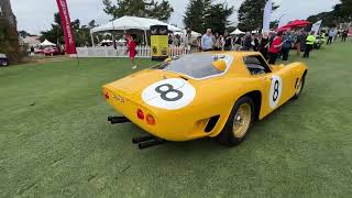 Bizzarini Strada coupe idlingrevving at Concorso Italiano Monterey Car Week 2023 [upl. by Idoc]