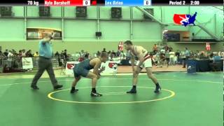 University Natls FS 70 kg Kyle Borshoff vs Lex Ozias [upl. by Massiw]