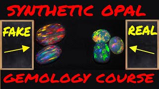 Gemology how to distinguish a synthetic Opal Gemology Course [upl. by Bobbe]