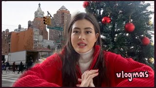 mais comida típica na feira de natal em nova york  VLOGMAS NYC 20 [upl. by Gayleen93]