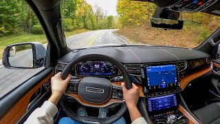 2022 Jeep Grand Wagoneer Series III 4x4  POV First Drive Binaural Audio [upl. by Einallem]