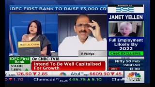 V Vaidyanathan MD amp CEO  IDFC FIRST Bank speaks to CNBC TV18 on capital raise plans [upl. by Ardnosal]