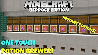 Minecraft Bedrock Simple And Fast Potion Brewer One Wide One Touch Tutorial MCPE Xbox PC [upl. by Eelynnhoj811]