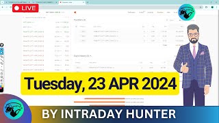 Live Intraday Trade  Bank nifty Option Trading by Intraday Hunter  23 April 2024 [upl. by Manoff8]