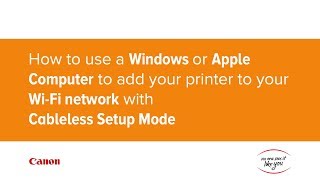 How to use a Computer to add a printer to your WiFi network with Cableless Setup Mode [upl. by Julianna126]