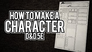 HOW TO MAKE A CHARACTER DampD 5e Tutorial [upl. by Lalita]