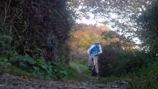 Extreme Dahon folding bike offroad action on the coast of Cornwall not really [upl. by Proffitt578]