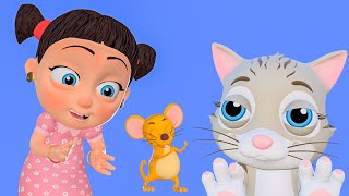 Meow Meow Billee  Myau Myau Biralo  Hindi Rhymes for Kids  Baby Songs [upl. by Maxama331]