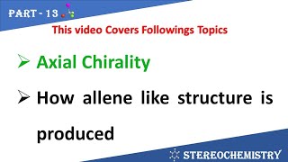 Allene  Structure  Stereoaxis  Stereochemistry Part 12 [upl. by Adelice]