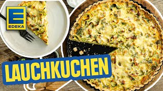 Lauchkuchen  Herzhaftes und schnelles Gebäck [upl. by Llennaj]