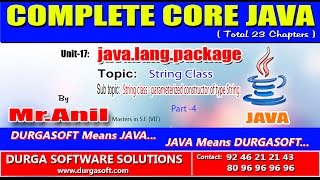 Core Java  javalangpackage  String class  parameterized constructor of type String Part  4 [upl. by Avigdor]