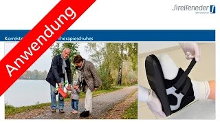 Anleitung das korrekte Anlegen  Therapieschuh Verbandsschuh Entlastungsschuh [upl. by Whitby]