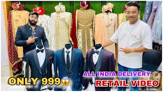 Cheapest Coat Pant Sherwani IndoWestern and Blazers Market in Delhi  Chandni Chowk Market Delhi [upl. by Epillihp]