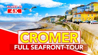 CROMER  Full tour of the seafront in Cromer Norfolk  4k Virtual Walk [upl. by Sivram364]