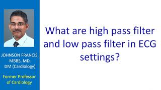 What are high pass filter and low pass filter in ECG settings [upl. by Eadwine539]