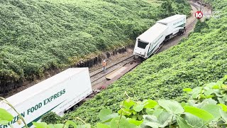 Train derails trapping man underneath [upl. by Rempe]