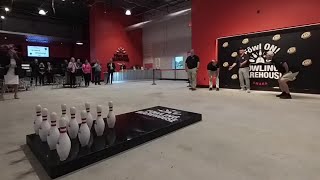 Ceremonial first and second throw at the grand opening of Fowling Warehouse [upl. by Ris]