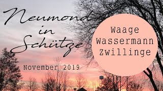 WAAGE  WASSERMANN  ZWILLINGE  quotSchicksalhaftquot  Tarot Reading Neumond  November 2019  Orakel [upl. by Aicala]