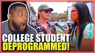 White College Student DEPROGRAMMED in UNDER A MINUTE On White Privilege [upl. by Saberhagen]