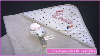 TUTO BRODERIE Broder un prénom facilement et des petites fleurs [upl. by Encrata886]