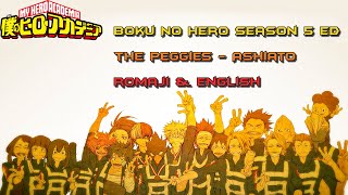 the peggies  Ashiato【Boku No Hero Season 5 ED】cover with ROMAJIampENGLISH LYRICS [upl. by Agata172]