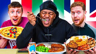 SIDEMEN EAT FOOD FROM DIFFERENT COUNTRIES 24 HOURS CHALLENGE [upl. by Chemaram]