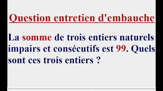 54  des candidats ont donné une mauvaise réponse  Question entretien dembauche [upl. by Stormi]