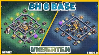 TOP 10 BEST BUILDER HALL 8 BASE  BH8 BASE WITH LINK  BH8 BASE LAYOUT  BH8 ANTI 3 STAR BASE [upl. by Hodge]