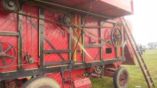 Old belt driven threshing machine and tractor [upl. by Acined]