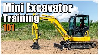 How to Operate a MiniExcavator  Mini Excavator Controls [upl. by Binetta]