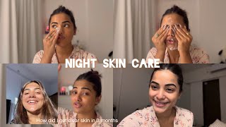 MY NIGHT SKIN CARE🧖🏼‍♀️ How did I get rid ofacnein3months nofilter skincare skincaretips [upl. by Elden]